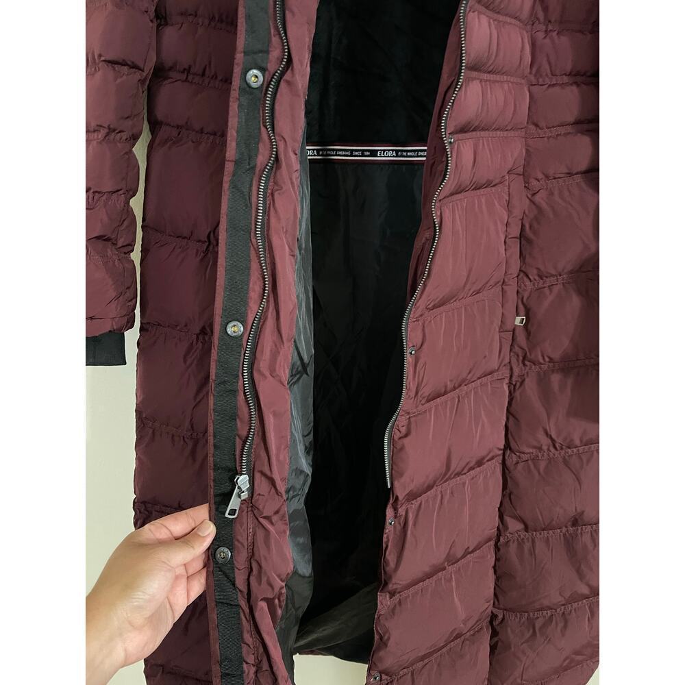 ELORA Women's Burgundy Puffer Coat 2X - Picture 2 of 11